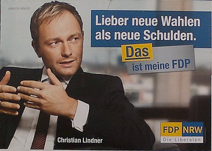 Wahlplakat der FDP 2012